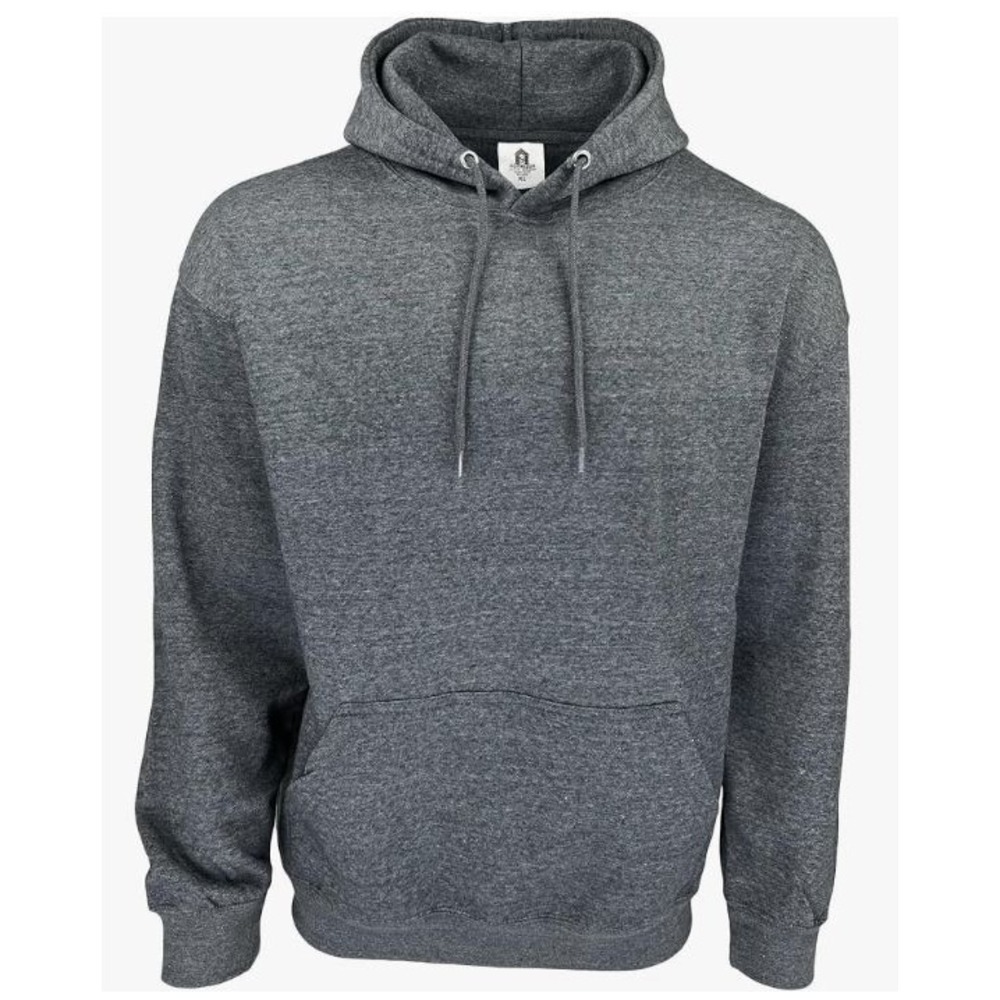 Homespun Men's Ultra Soft Cotton Blend Fleece Hoodie in Blue Dark Heather Small